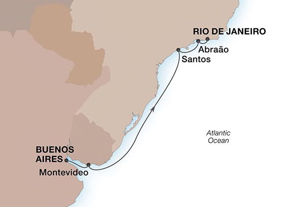 Expedition Cruises | 7-Night Brazilian Highlights Iinerary Map