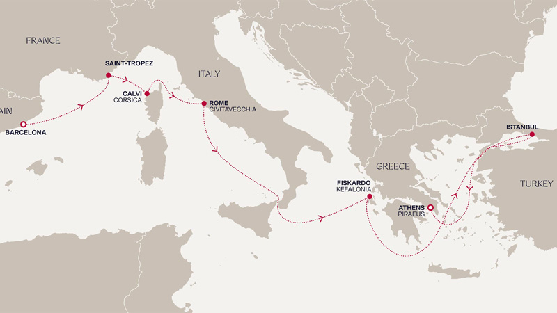Expedition Cruises | 11-Night Inaugural Journey into History Iinerary Map