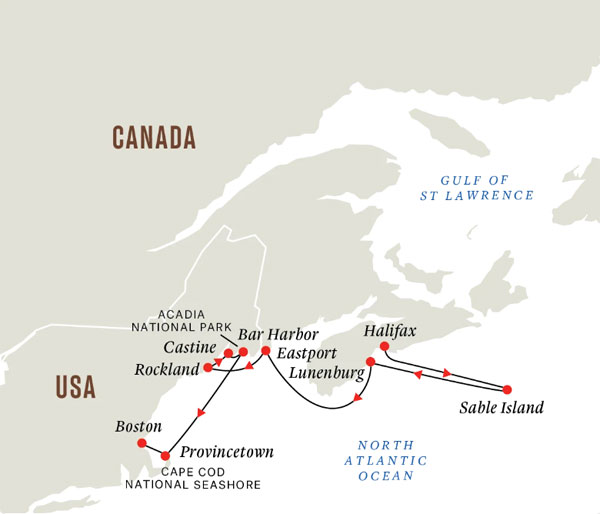 Expedition Cruises | 7-Night History, Seafood & Nature Reserves Iinerary Map