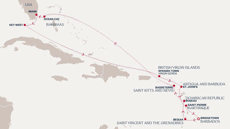 Expedition Cruises | 14-Night Holiday Miracles & New Beginnings Iinerary Map